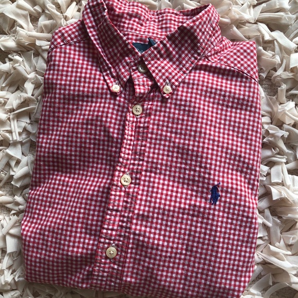 Red Gingham Ralph Lauren Shirt - Picture 1 of 4
